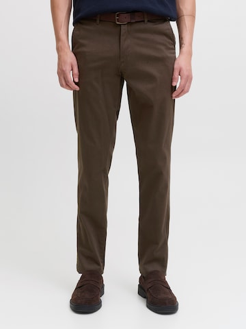 JACK & JONES Slim fit Chino trousers 'JJIMARCO JJBOWIE' in Brown: front