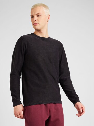 CAMP DAVID Sweater in Black: front