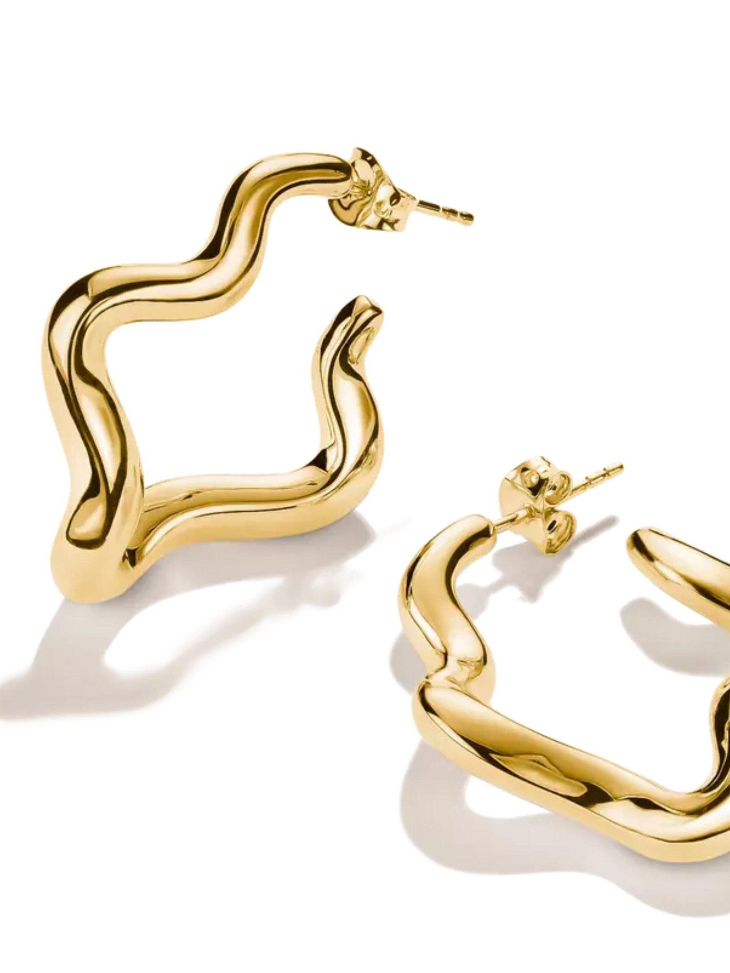 Boucles d'oreilles 'Vergoldete Große Creolen mit Geschwungenem Design' Thomas Sabo en or