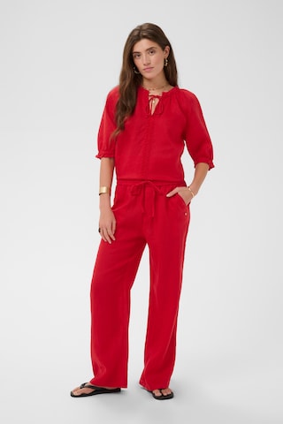 Wide Leg Pantalon 'CRBellis' Cream en rouge : devant