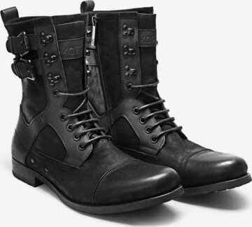 Kazar Lace-Up Boots in Black