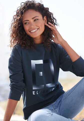 Sweat-shirt Elbsand en bleu : devant