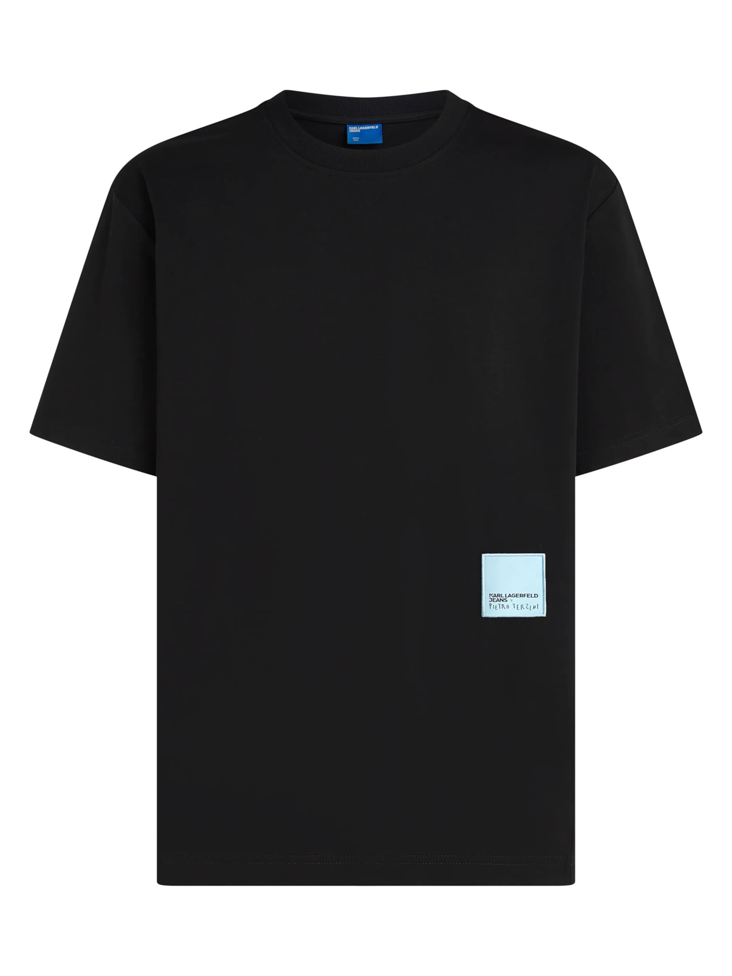 KARL LAGERFELD JEANS - Camiseta 'KLJ x Pietro Terzini' en negro: frente