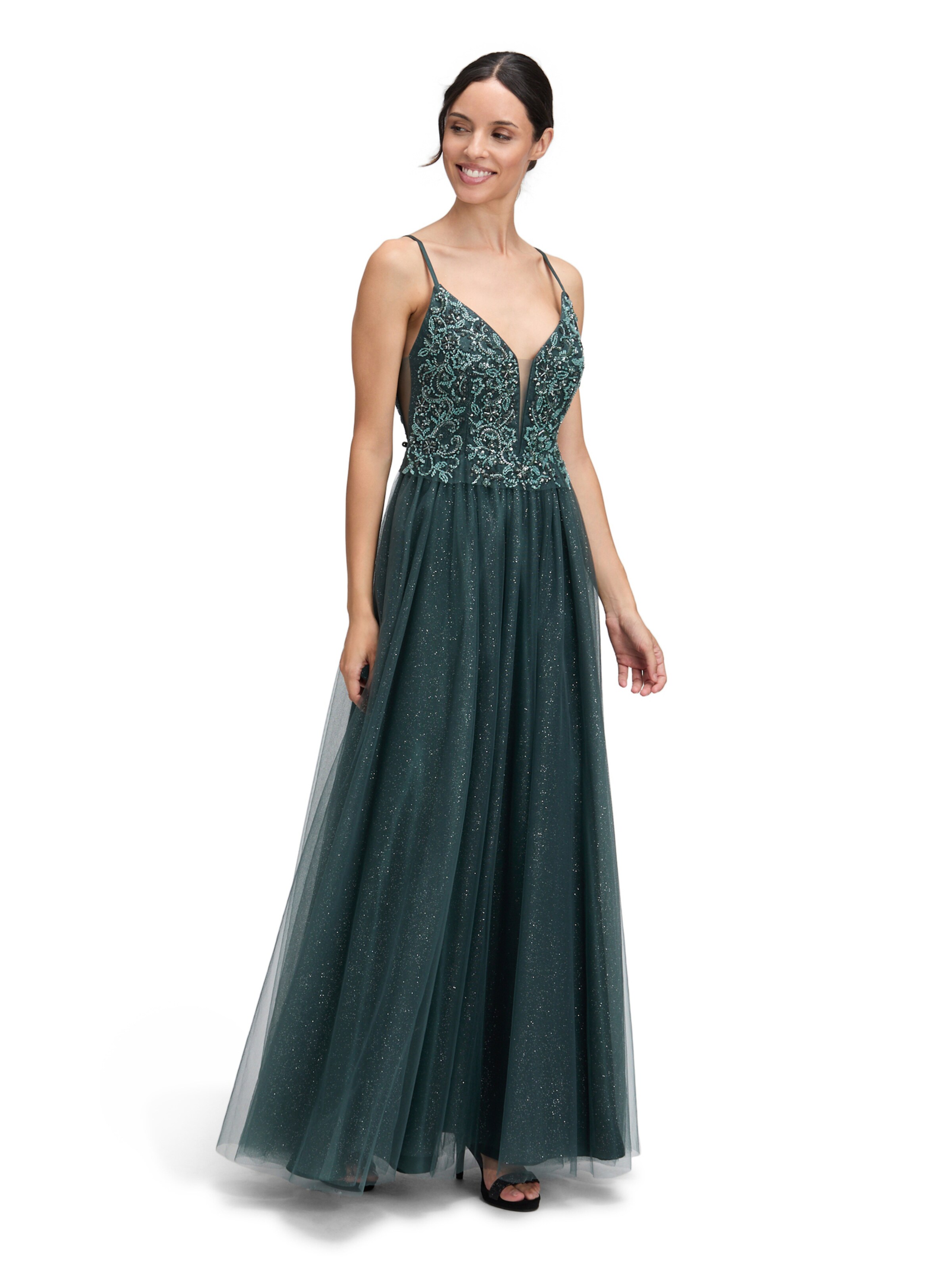 Robe de soirée Vera Mont en vert : devant