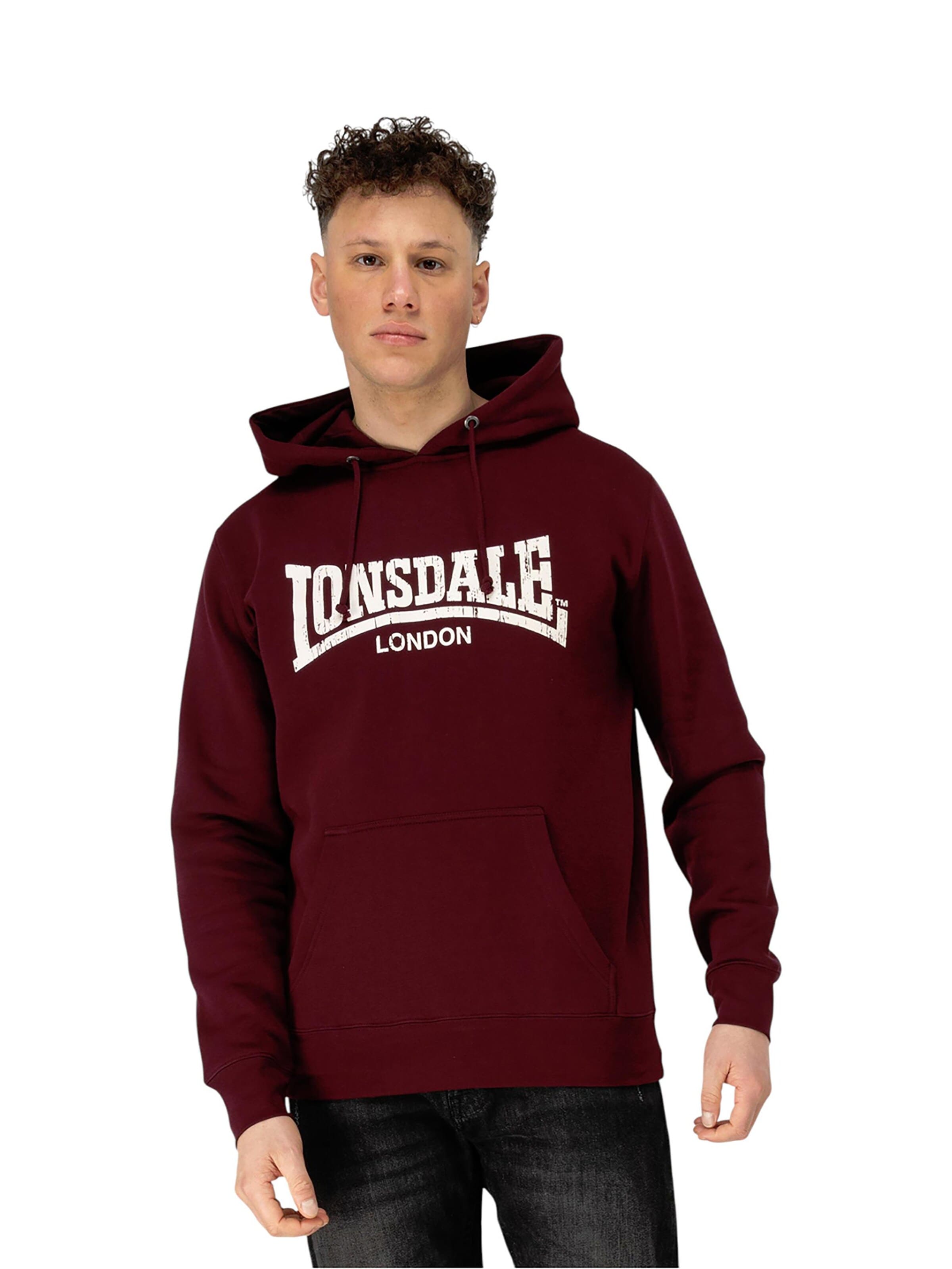 LONSDALE Свитшот 'Wolterton' в Красный: спереди