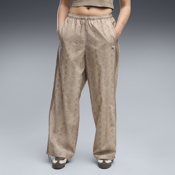PUMA Wide leg Broek 'T7' in Beige: voorkant