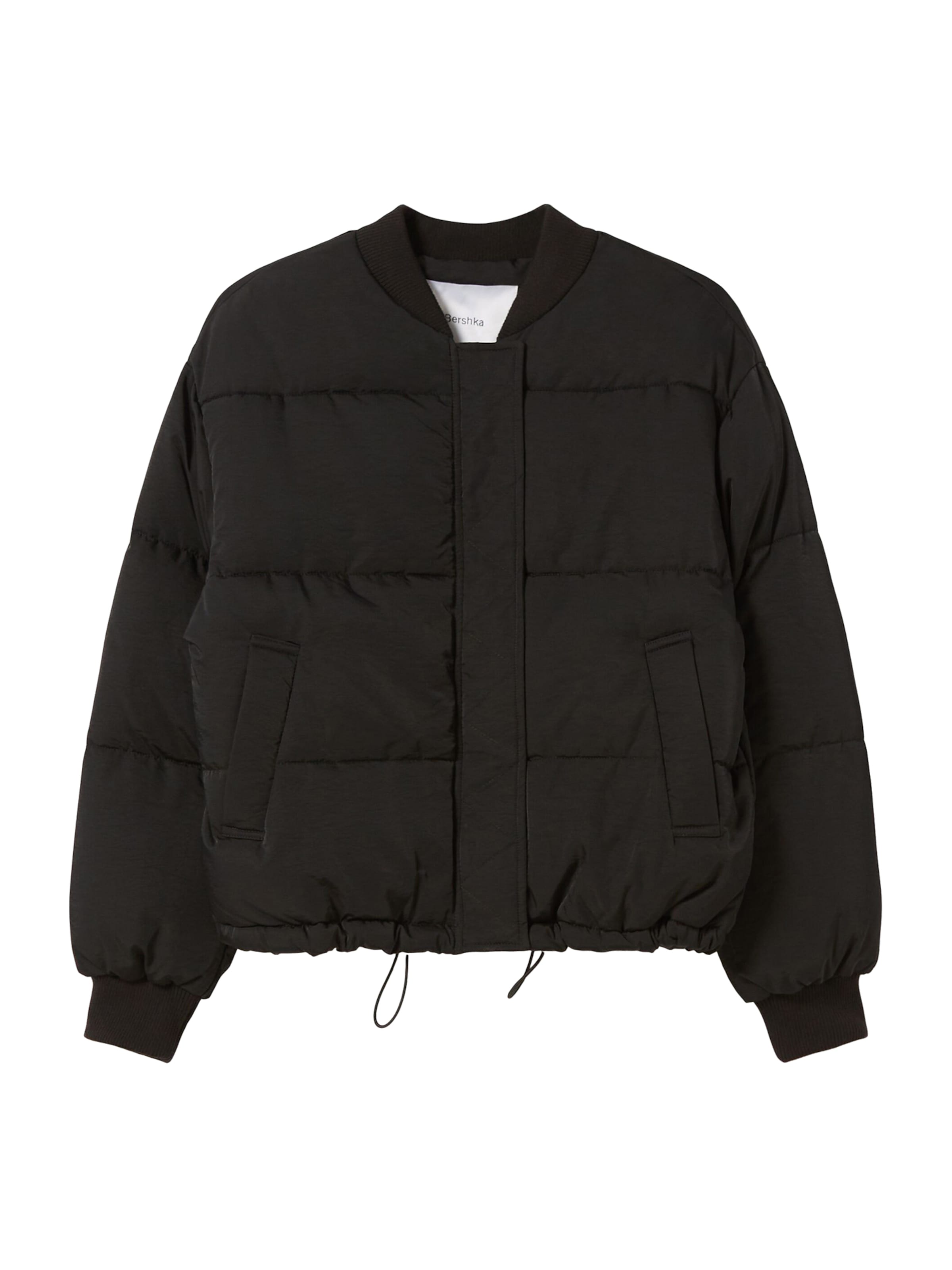 Bershka Overgangsjakke i sort: forside