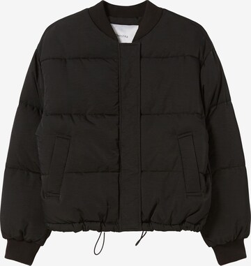 Bershka Between-Season Jacket in Black: front