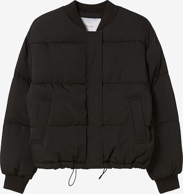 Bershka Between-Season Jacket in Black: front