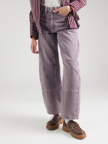 Monki - Ropa ancha Vaquero en lila: frente