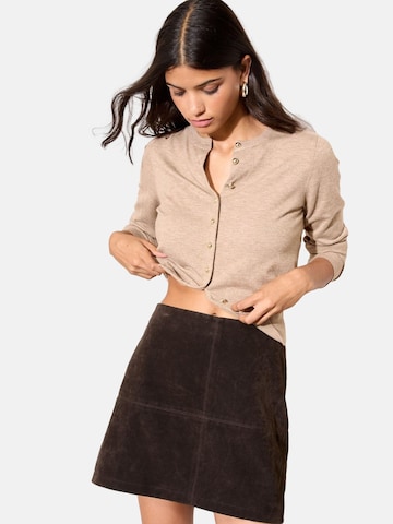 Fustă de la Friends Like These pe maro: față