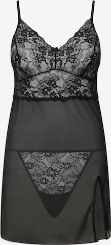 Ulla Popken Negligee in Black: front