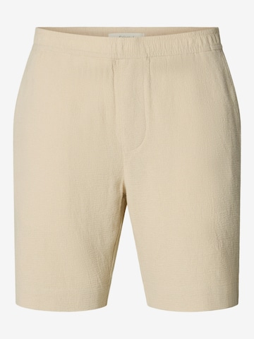 SELECTED Byxa 'SLHCAL' i beige: framsida