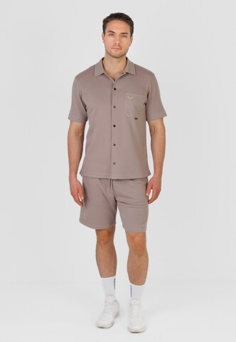 Coupe regular Chemise 'Tim Hemdzko' Kleinigkeit en gris : devant