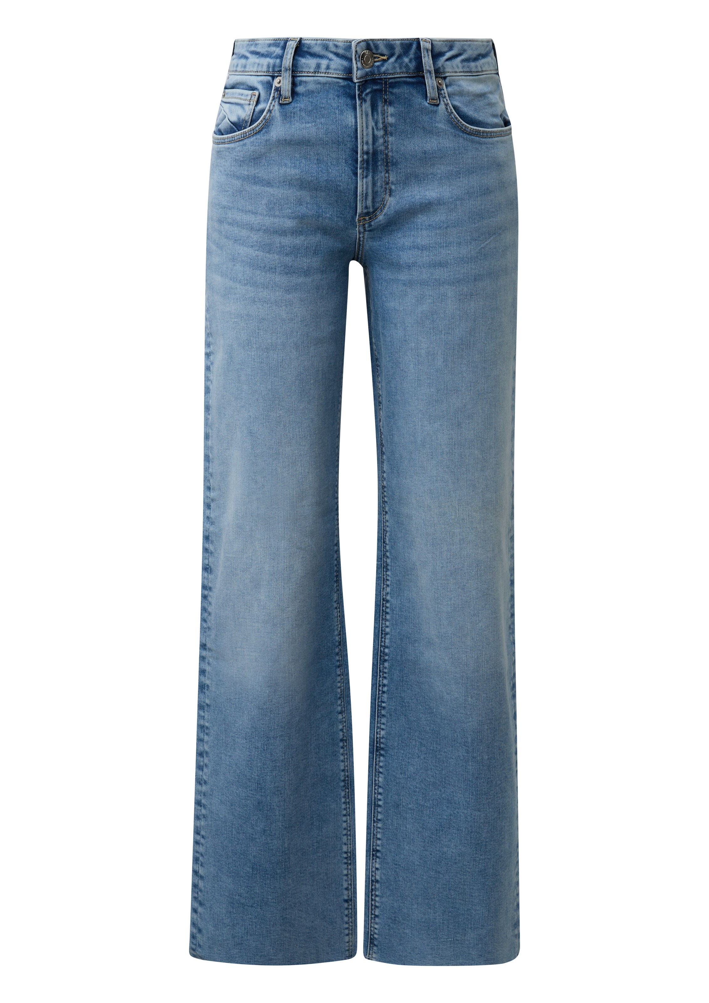 QS Wide leg Jeans 'Catie' in Blauw: voorkant