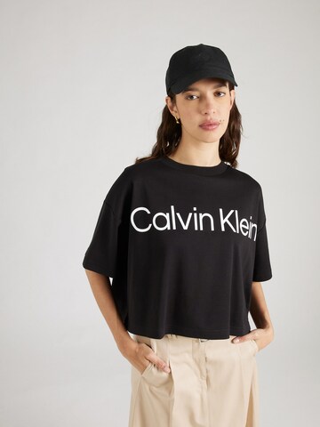 Calvin Klein Футболка оверсайз в Черный: спереди