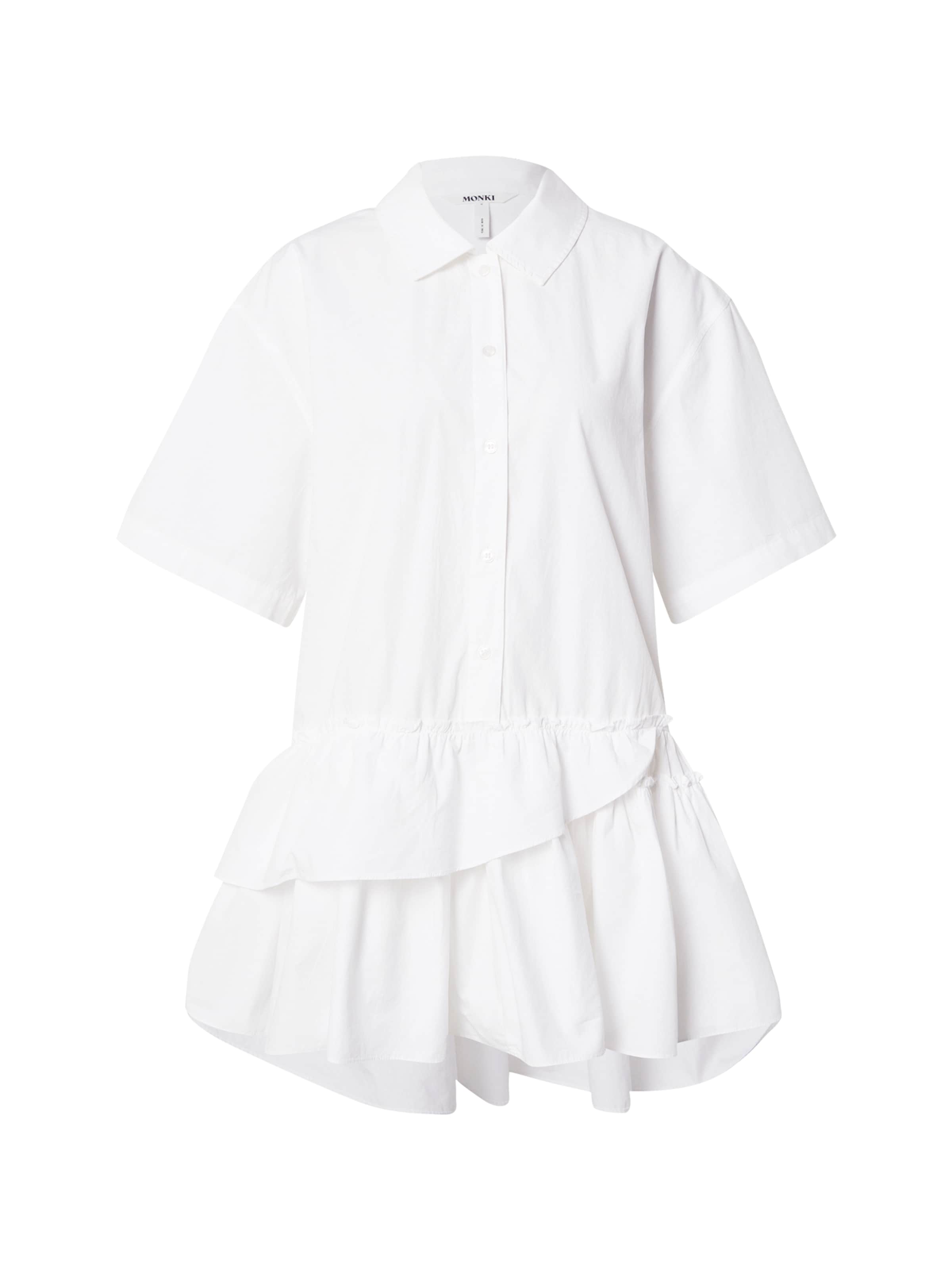 Monki Shirt Dress in White: front