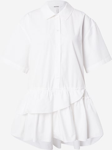 Monki Shirt dress in White: front