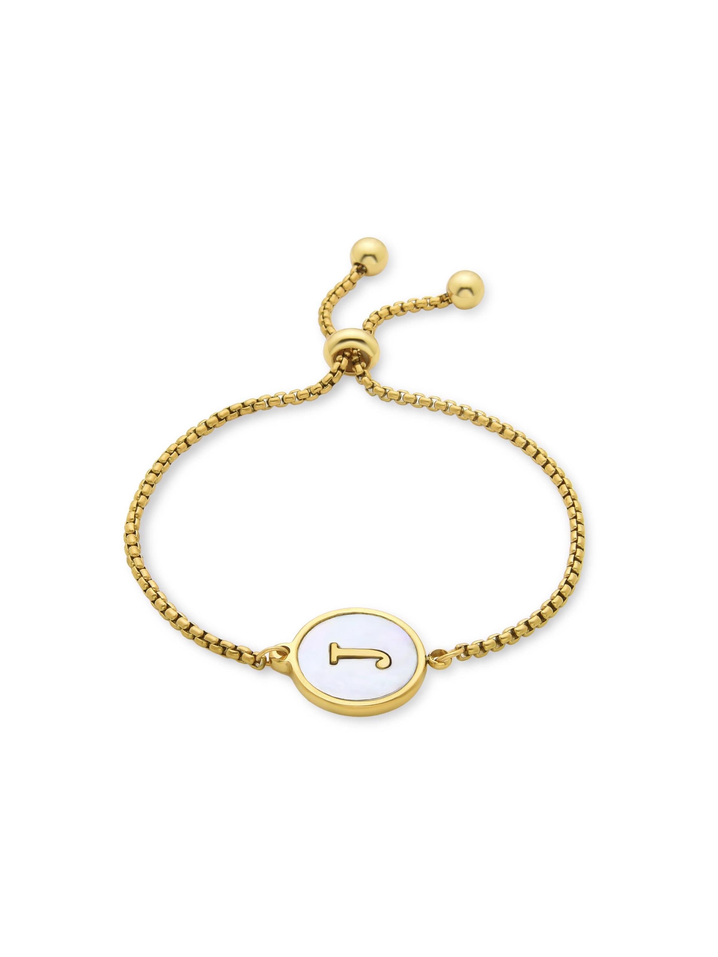 Luxenter Armbånd 'Alphabet' i guld: forside