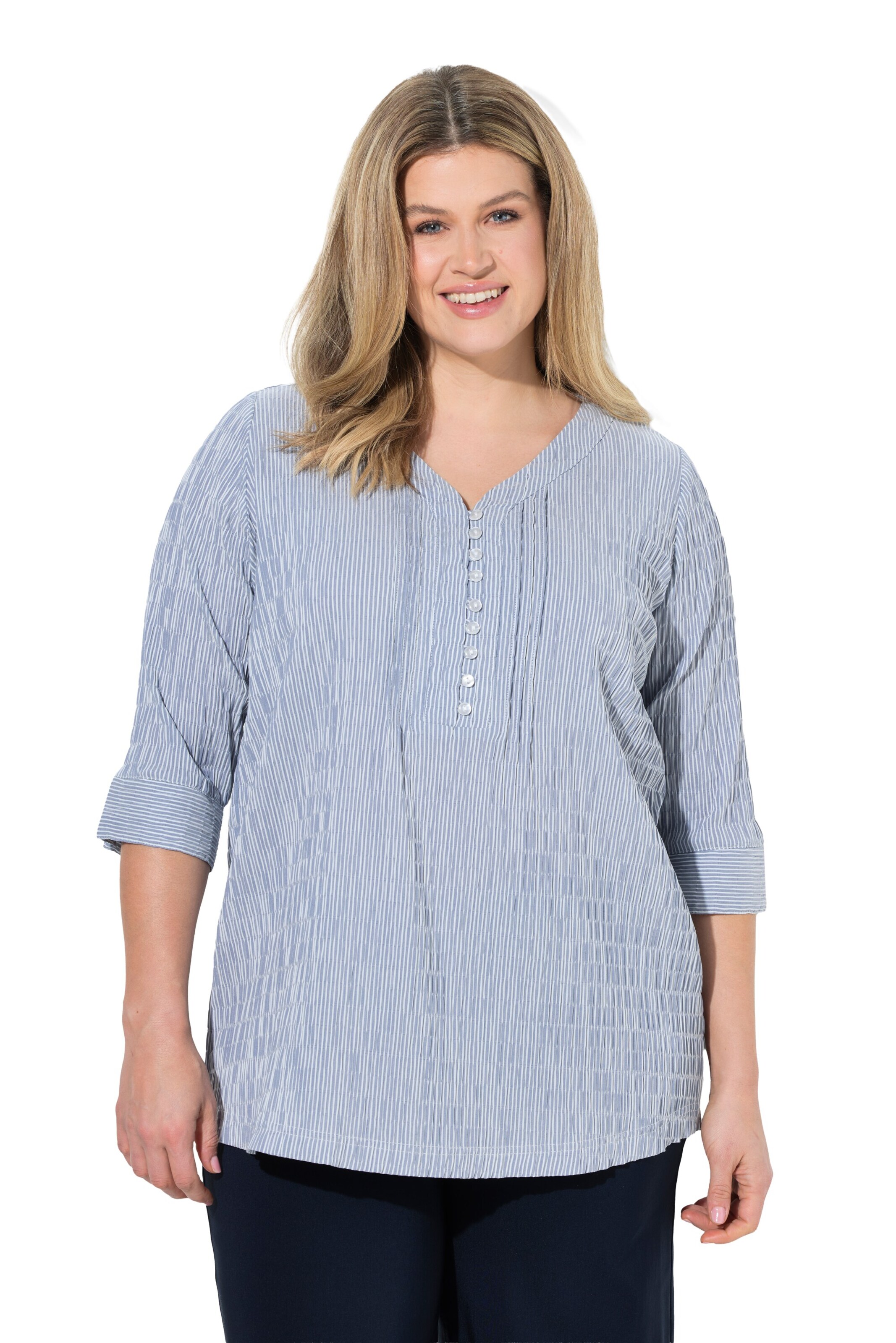 Ulla Popken Tuniek in Blauw: voorkant