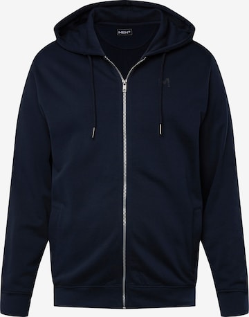 Men Plus Sweatvest in Blauw: voorkant