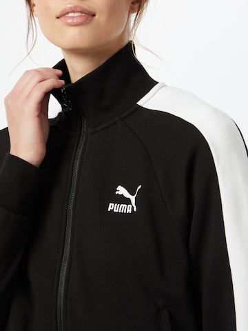 PUMA - Sudadera con cremallera en negro