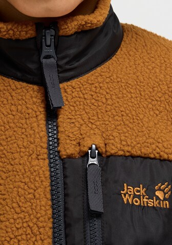 JACK WOLFSKIN Fleece Jacket in Brown