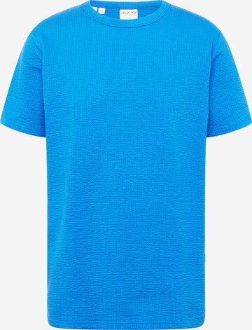 T-Shirt 'SANDER' SELECTED HOMME en bleu : devant