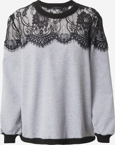 Trendyol Sweatshirt in graumeliert / schwarz, Produktansicht