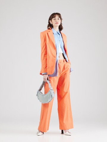FRENCH CONNECTION Wide leg Pleat-front trousers 'ALANIA CITY' in Orange