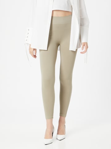 TOPSHOP Skinny Leggings in Green: front