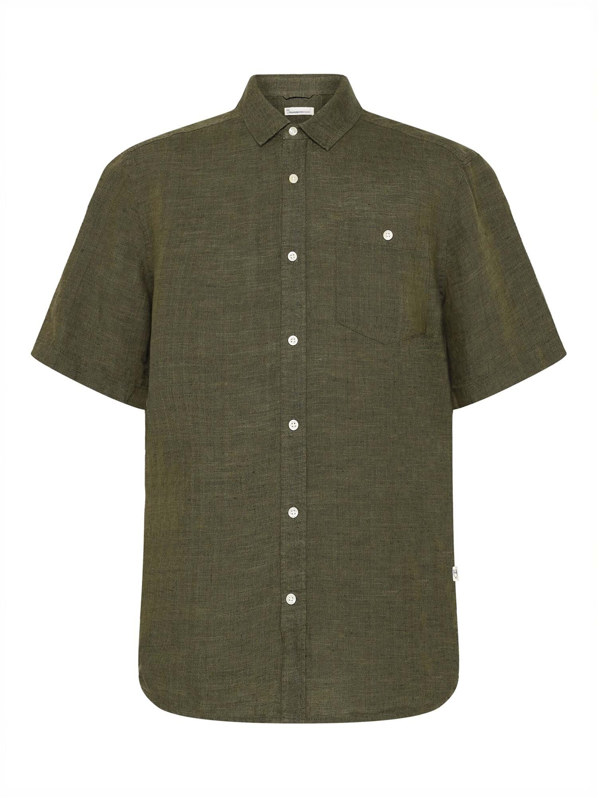 KnowledgeCotton Apparel Hemd in Grün: Vorderseite