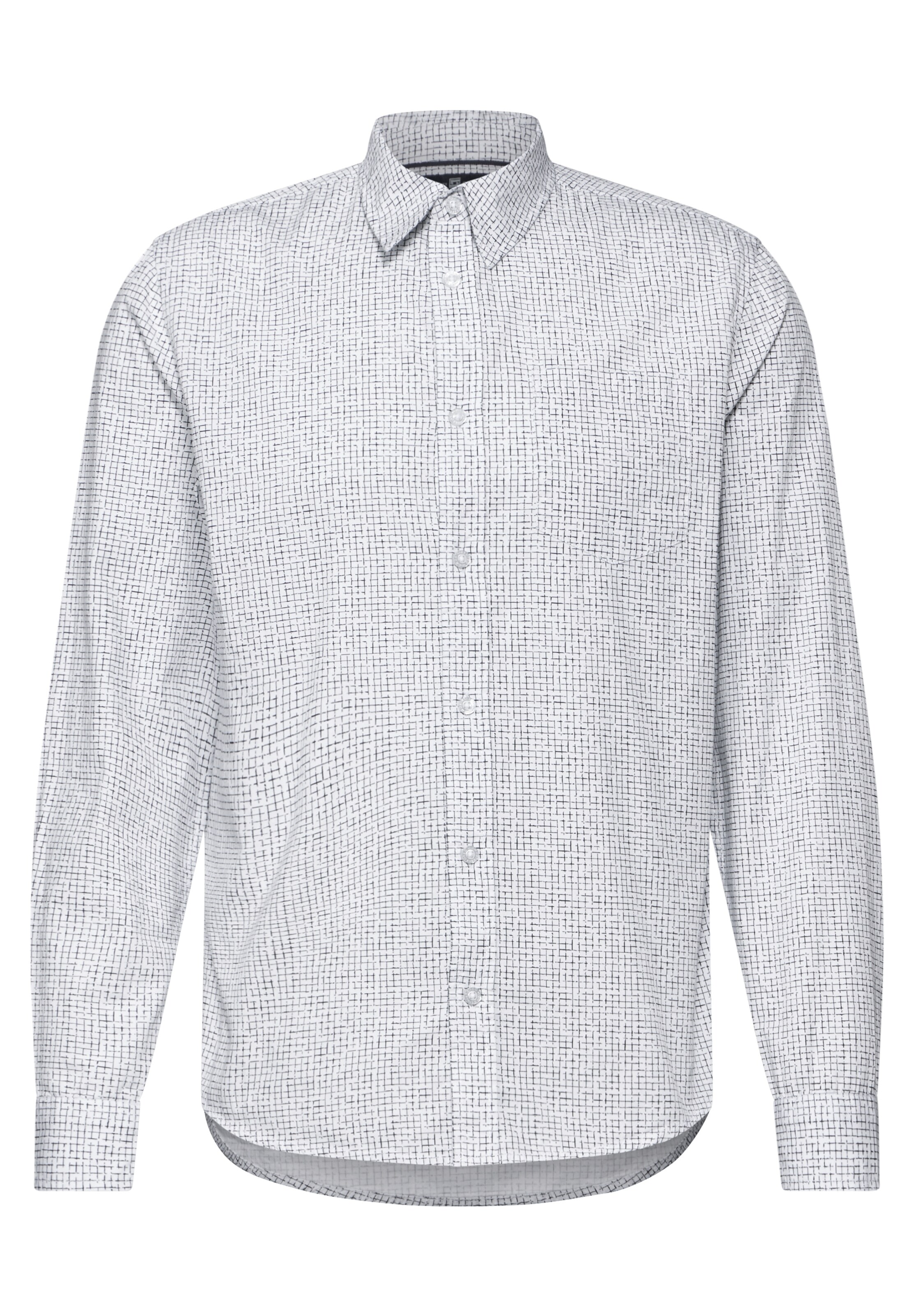 Street One MEN Regular fit Button Up Shirt in White: front