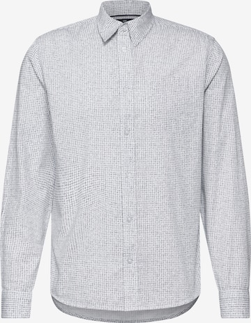 Street One MEN Regular Fit Kariertes Slim Fit Hemd in Weiß: Vorderseite