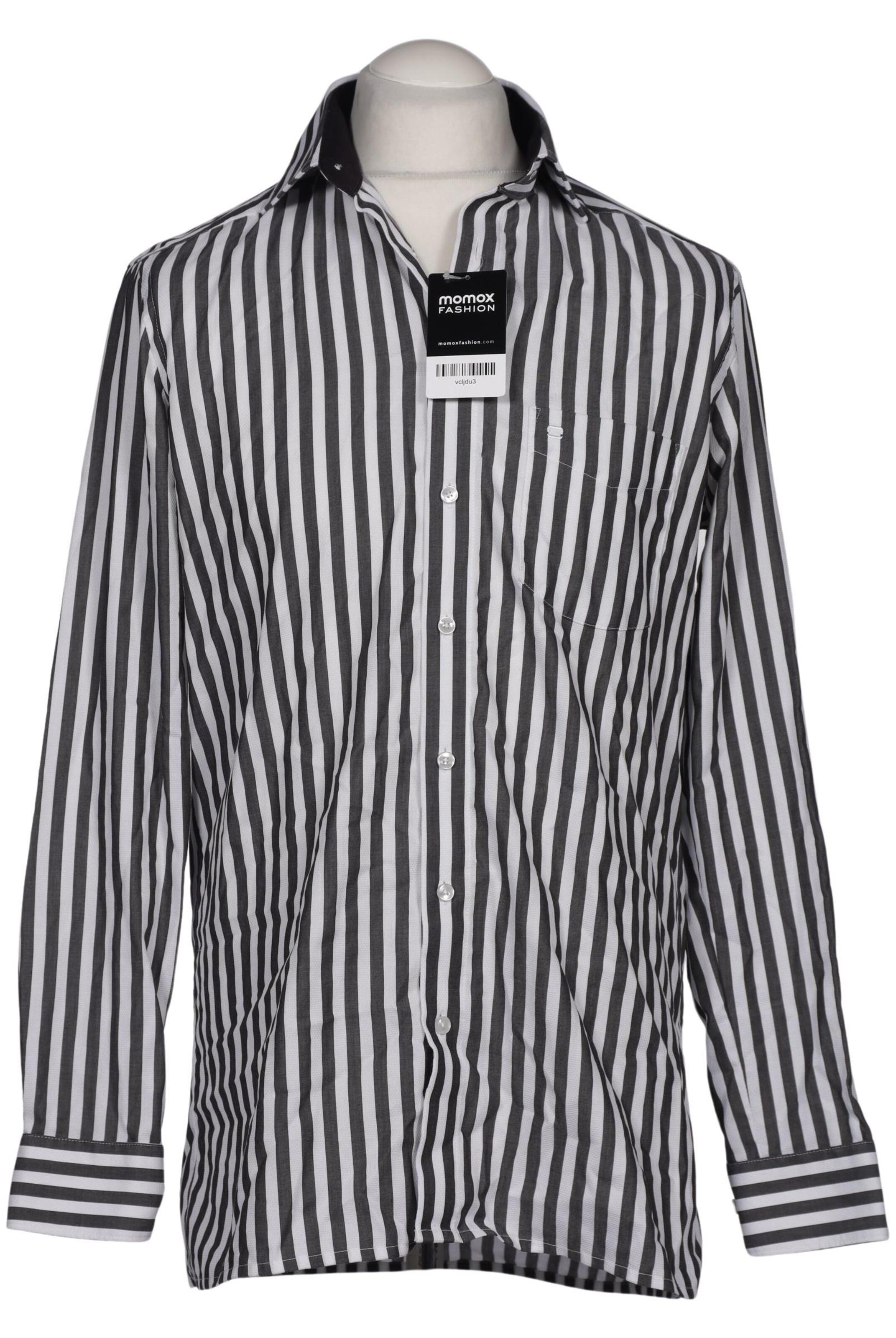 OLYMP Button Up Shirt in M in Grey: front