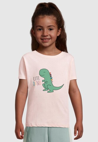Merchcode T-Shirt 'Cute Dino' in Pink: Vorderseite