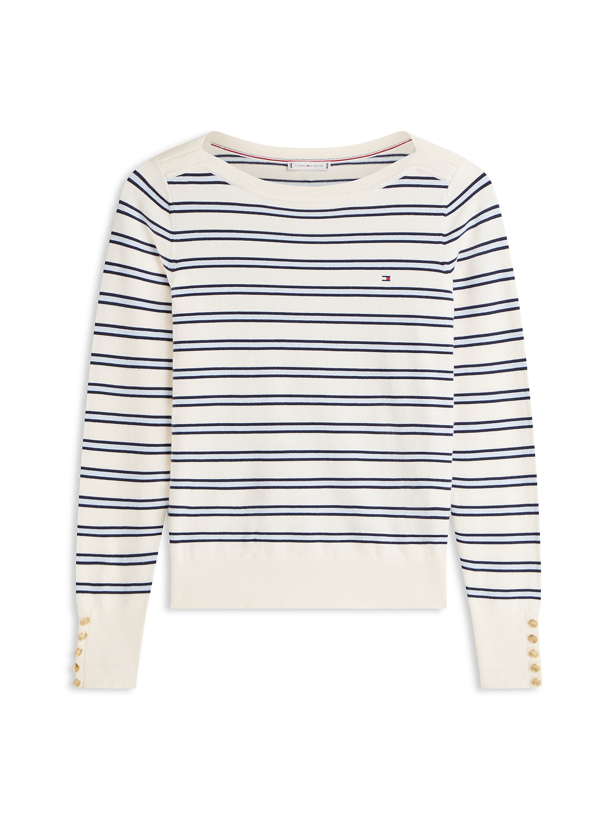 Pull-over TOMMY HILFIGER en beige : devant