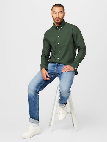 SELECTED HOMME Regular fit Button Up Shirt 'RICK' in Green