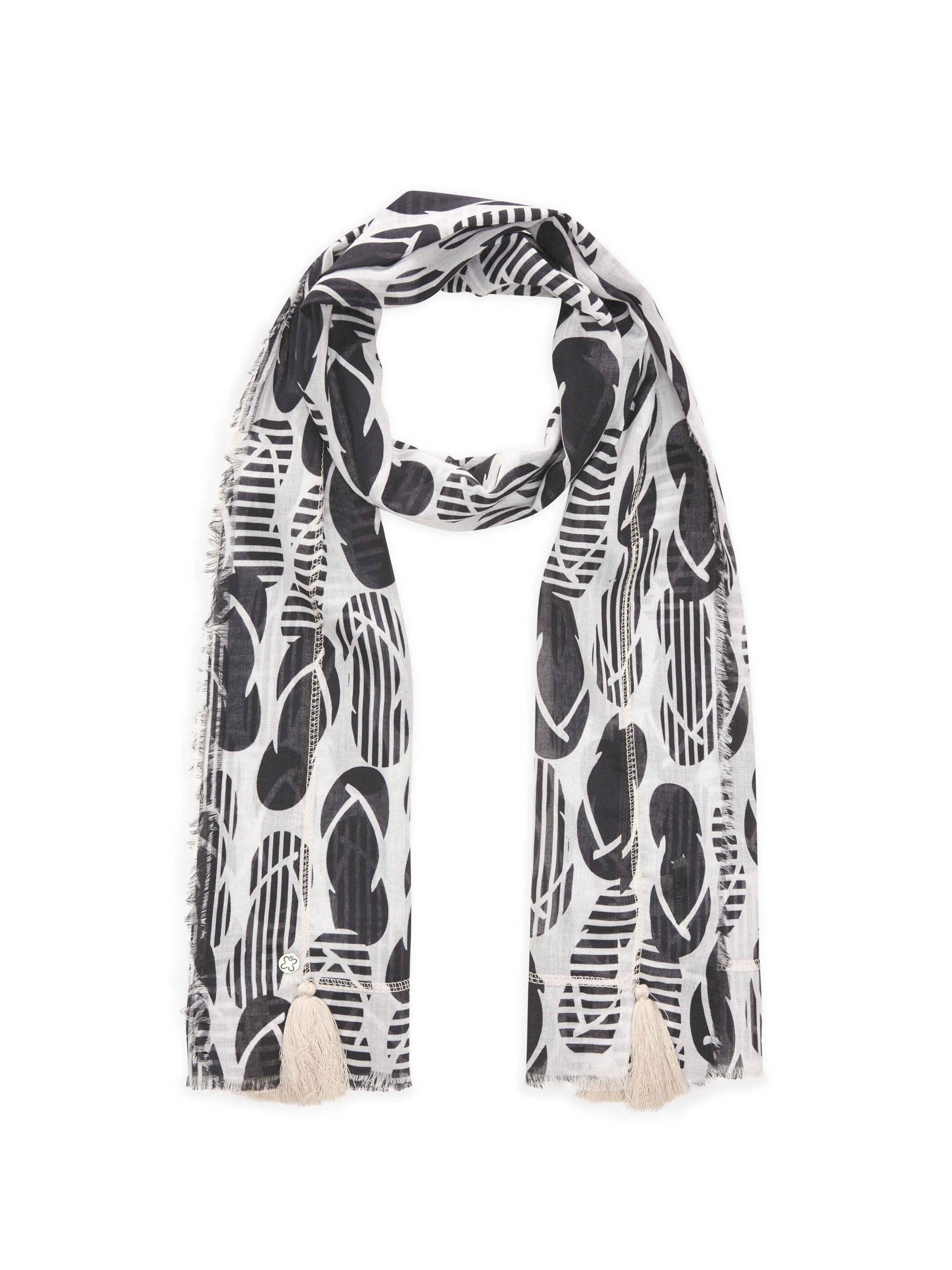 Écharpe CODELLO en noir : devant