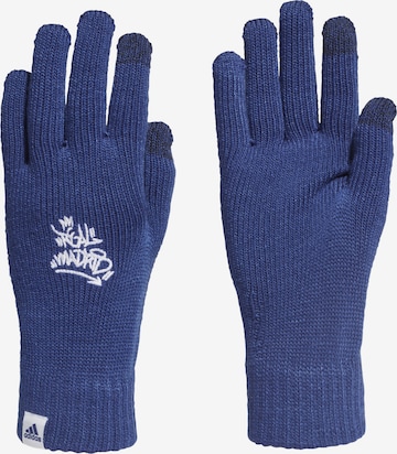 ADIDAS PERFORMANCE Athletic Gloves 'Real Madrid' in Blue: front
