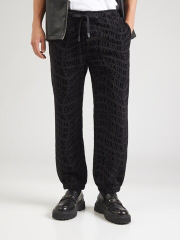 Effilé Pantalon Versace Jeans Couture en noir : devant