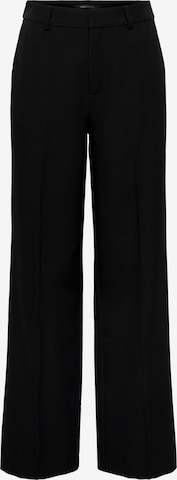 ONLY - Perna larga Calças com vincos em preto: frente