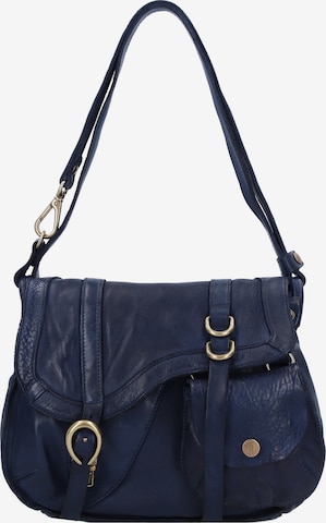 Campomaggi Shoulder Bag in Blue: front
