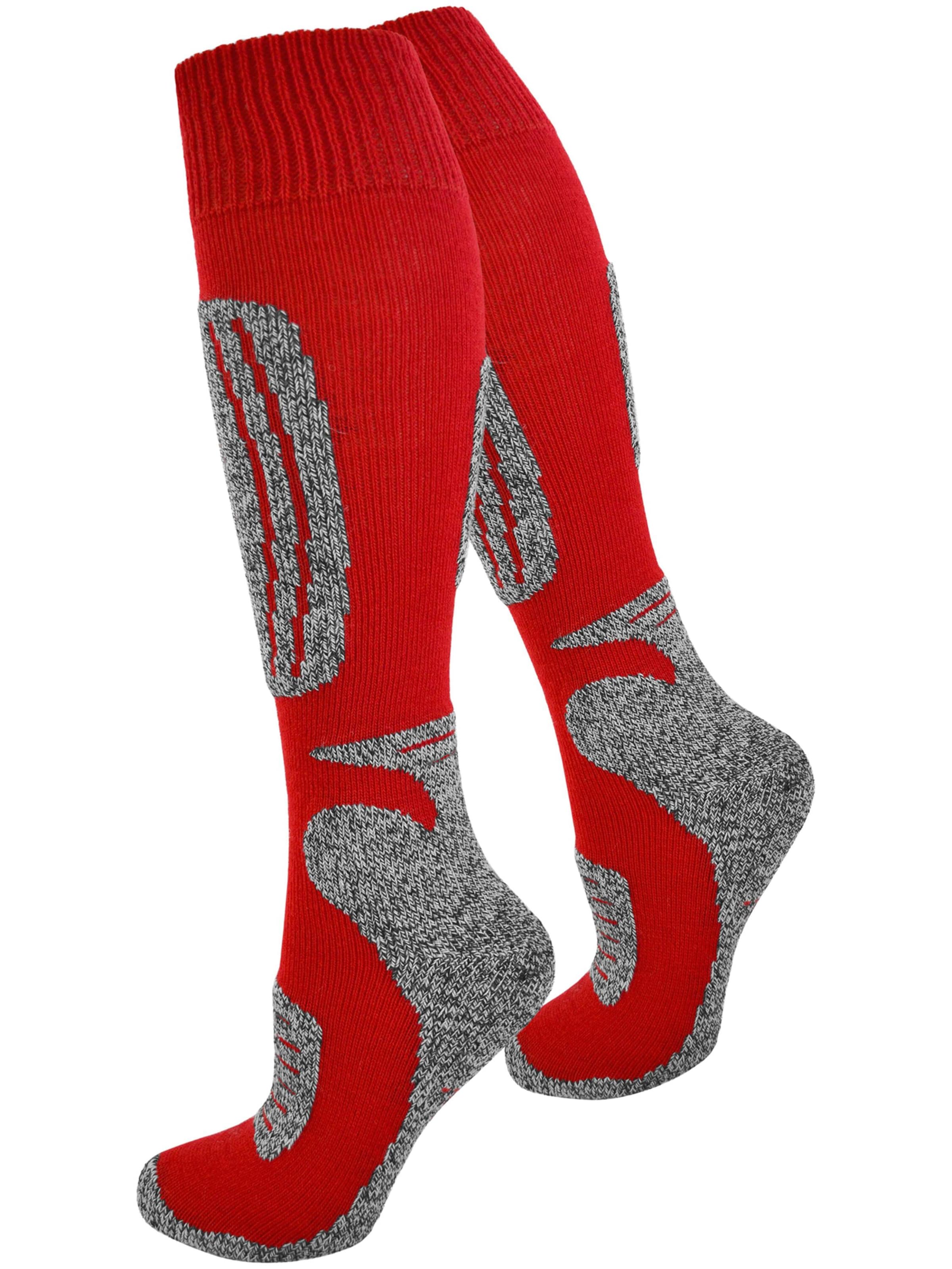 normani Sports socks in Red: front