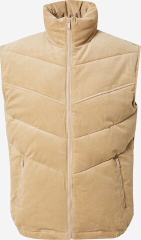 DAN FOX APPAREL Vest 'Yassin' in Beige: front