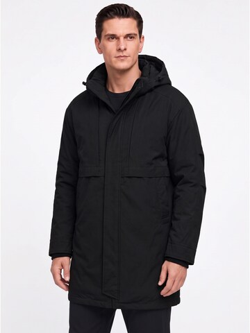 ALLTHEMEN Winter Coat 'Eishauch' in Black