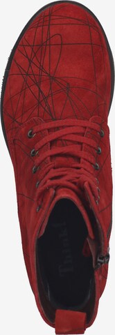 THINK! Lace-Up Ankle Boots in Red