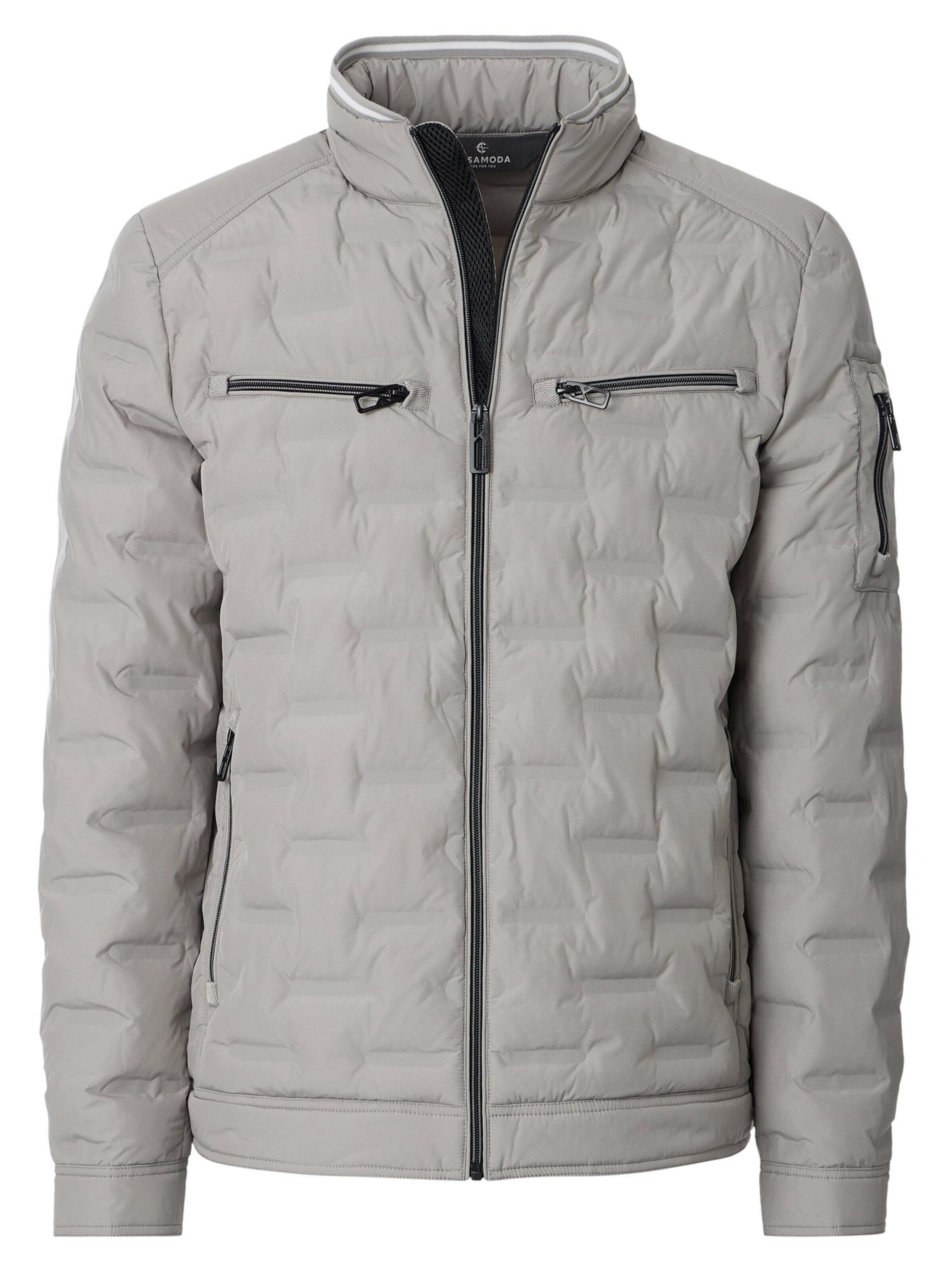 CASAMODA Between-Season Jacket 'Basic' in Grey: front