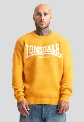 Lonsdale London - Pullover 'Brimsdown' em amarelo: frente