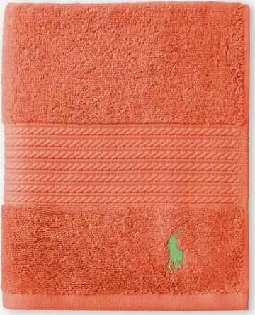 Ralph Lauren Home Shower Towel 'POLO PLAYER' in Orange: front